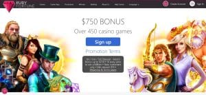 echeck casinos Ruby Fortune