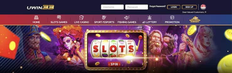 UWIN33 casino homepage - The best online slots Singapore 