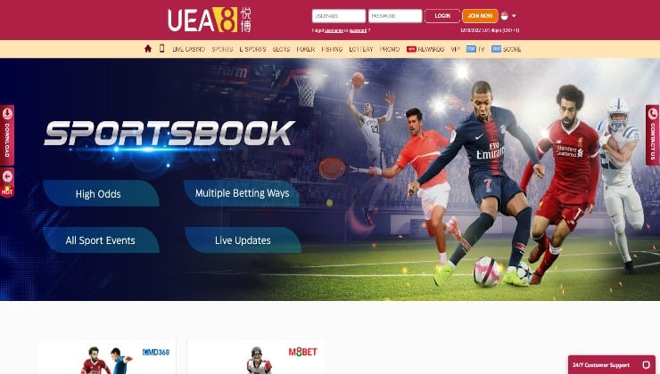 UEA8 site online sportsbook Singapore