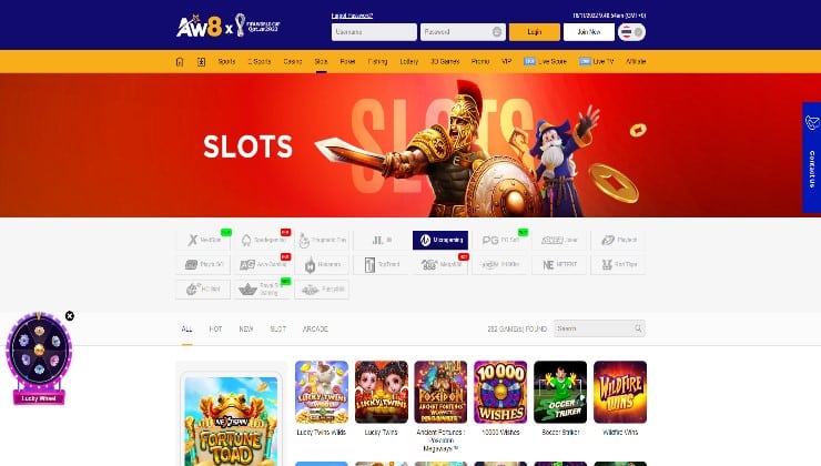 The slot selection at the AW8 online casino