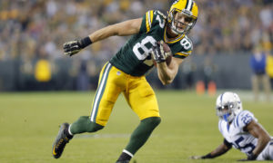 GREEN BAY, WI - NOVEMBER 06: Green Bay Packers Wide Receiver Jordy Nelson (87) goes for extra yards after the catch during an NFL football game between the Indianapolis Colts and the Green Bay Packers on November 06, 2016, at Lambeau in Green Bay Wisconsin. The Indianapolis Colts defeated the Green Bay Packers 31-26. (Photo by Jeffrey Brown/Icon Sportswire)