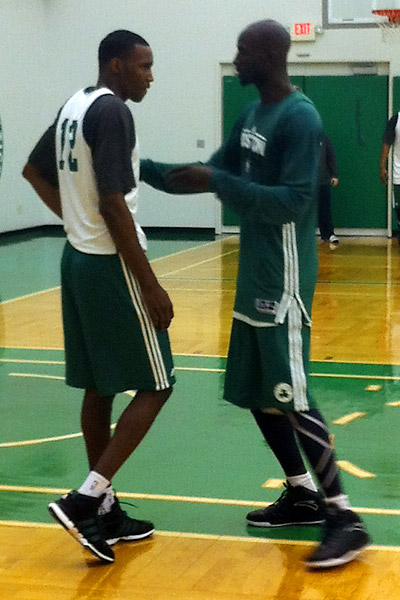 JaJuan Johnson and Kevin Garnett