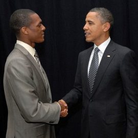 Obama and Rajon Rondo