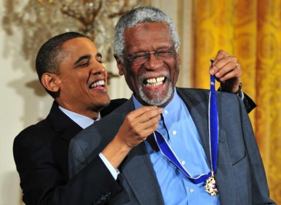 bill russell and obama