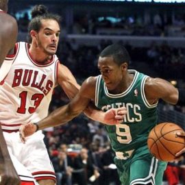 rondo drives against bulls