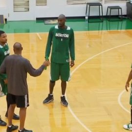 sullinger and KG on the practice floor