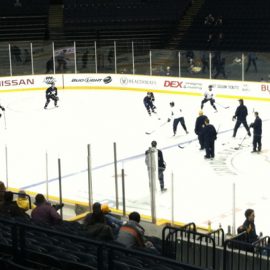 Practice at Bridgestone Arena