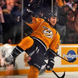 Colin Wilson celebrates after a goal