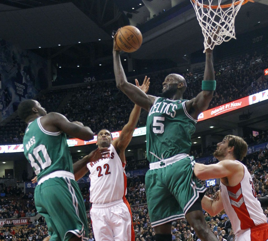 KG rebounds against toronto