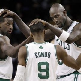 Kevin Garnett, Brandon Bass, Rajon Rondo