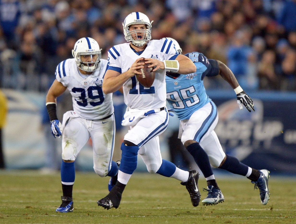 - Luck versus titans Kirby Lee-USA TODAY
      Sports