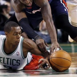 rondo dives for loose ball hawks feat