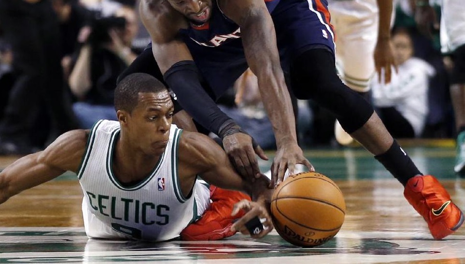 rondo dives for loose ball hawks feat