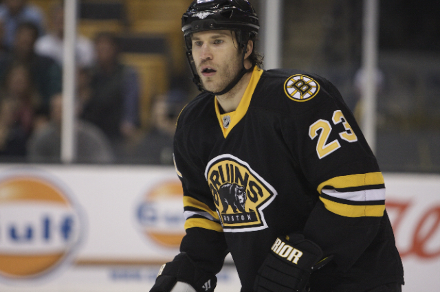steve montador dons the bruins black and gold for the first time