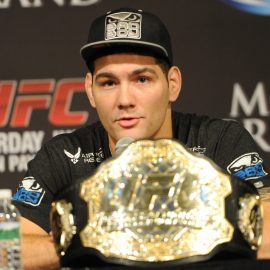 Chris Weidman with championship belt - Jayne Kamin-Oncea-USA TODAY Sports