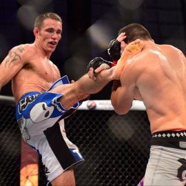 Jake Shields head kicks Demian Maia UFC Fight Night      Maia vs Shields