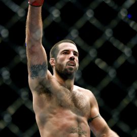 matt brown celebrates win over erick silva