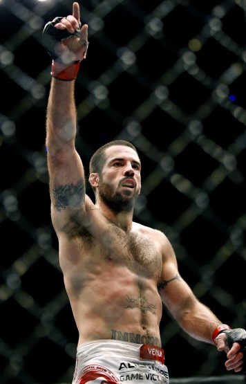 matt brown celebrates win over erick silva