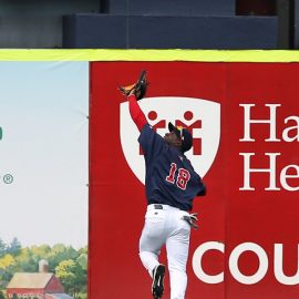 Rusney Castillo chases a ball while with the Portland
      Sea Dogs (Photo by Kelly O'Connor via
      SittingStill.smugmug.com)