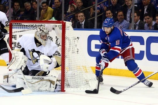 NHL: Stanley Cup Playoffs-Pittsburgh Penguins at New York Rangers