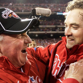 Charlie Manuel and Pat Burrell