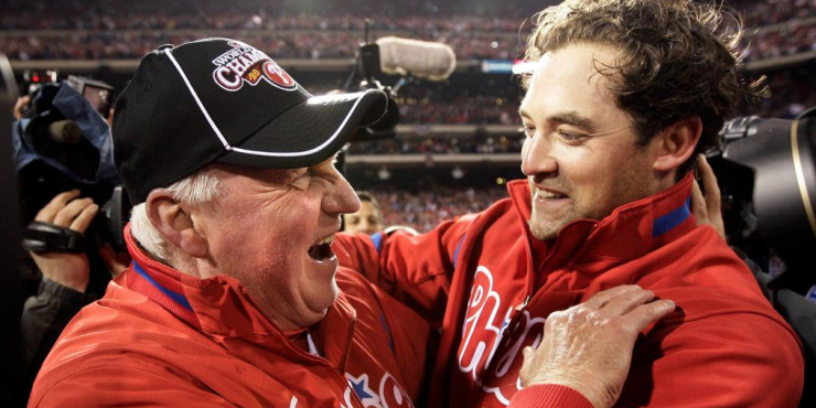 Charlie Manuel and Pat Burrell