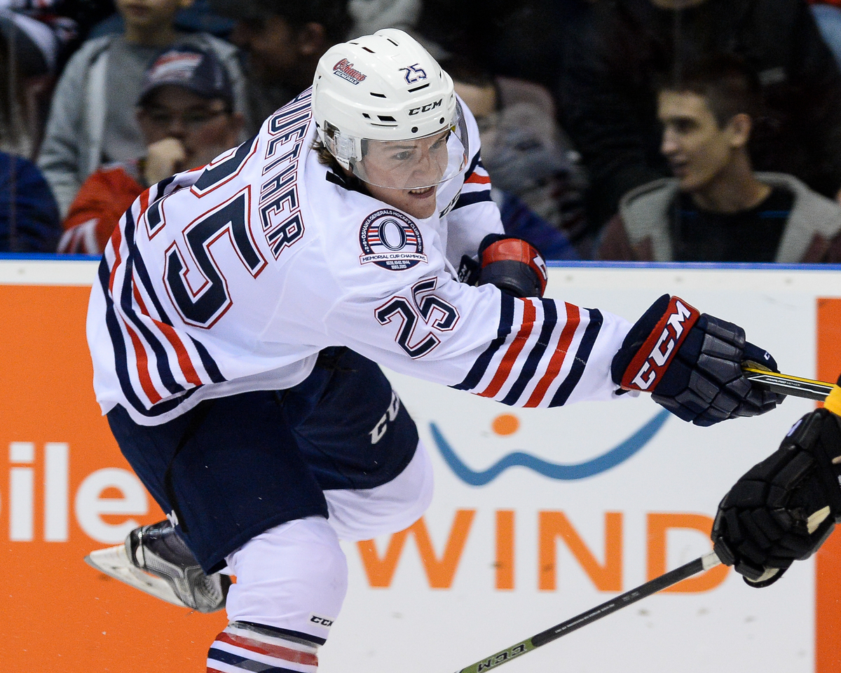 Kenny Huether of the Oshawa Generals. Photo by Aaron Bell/OHL Images