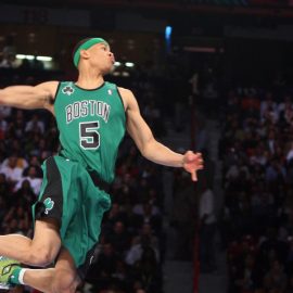 Gerald Green of the Boston Celtics jumps