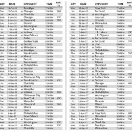 schedule