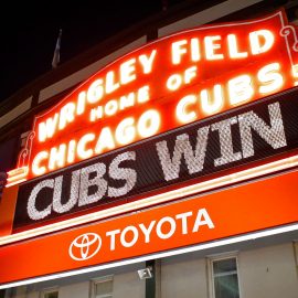 Chicago Cubs Fans Watch Game Four in Wrigleyville