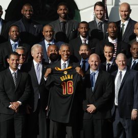 President Obama Hosts NBA Champion Cleveland Cavaliers At The White House