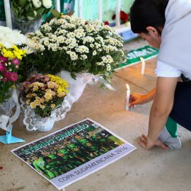 Fans Pay Tribute To Brazilian Football Team Chapecoense Following Fatal Plane Crash