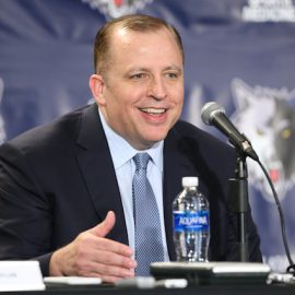 Tom Thibodeau and Scott Layden introduced to the Media
