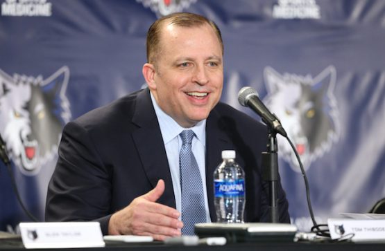 Tom Thibodeau and Scott Layden introduced to the Media