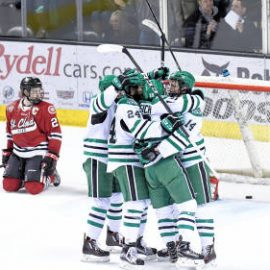 UND Celebrates the win O.T.