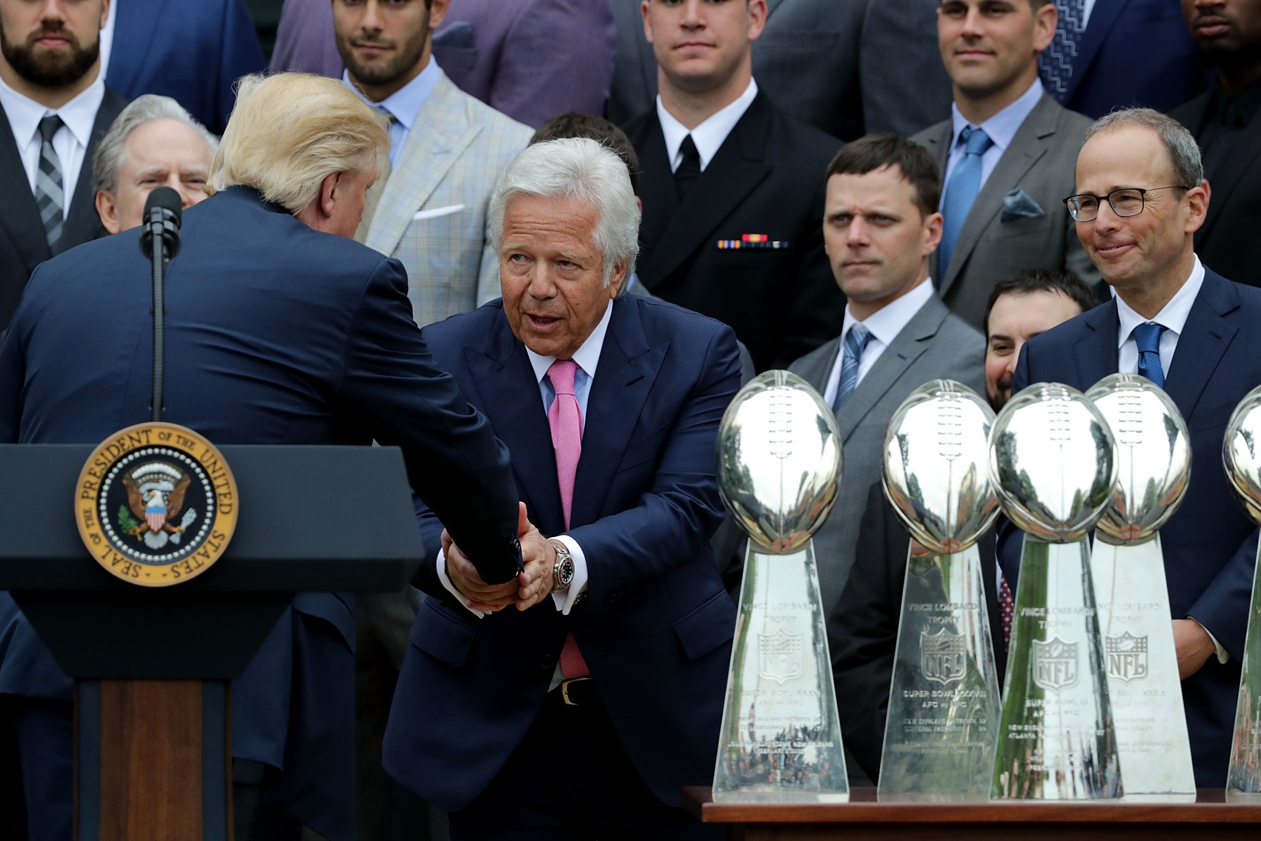 Donald Trump Hosts Super Bowl Champion New England Patriots At The White House