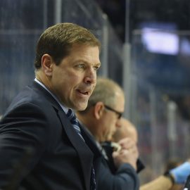 NEW YORK, NY - JANUARY 19: Doug Weight of the New York Islanders handles his first game as head coach against the Dallas Stars at the Barclays Center on January 19, 2017 in the Brooklyn borough of New York City. (Photo by Bruce Bennett/Getty Images)