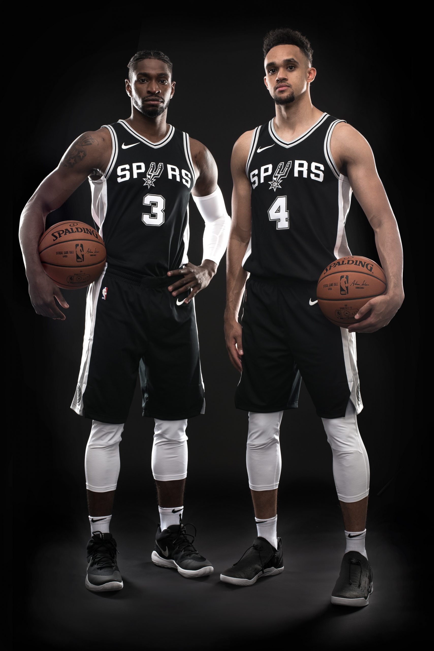 Brandon Paul and Derrick White in Spurs Icon Edition - Credit Justin Mor...