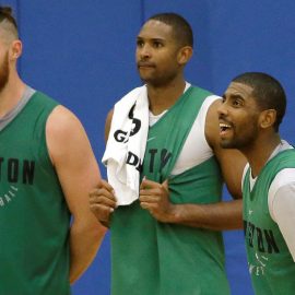 Aron Baynes, Al Horford, Kyrie Irving