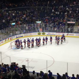 The Islanders defeat the New York Rangers, 2-1, in Bridgeport, CT.