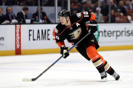 ANAHEIM, CA - NOVEMBER 29: Corey Perry #10 of the Anaheim Ducks skates up ice during the third period of a game against the Montreal Canadiens at Honda Center on November 29, 2016 in Anaheim, California. (Photo by Sean M. Haffey/Getty Images)
