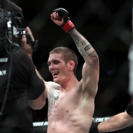 jordan mein celebrates after defeating erick silva