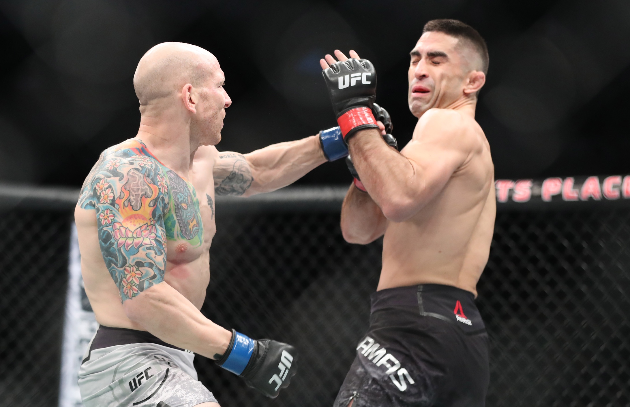 josh emmett punches ricardo lamas