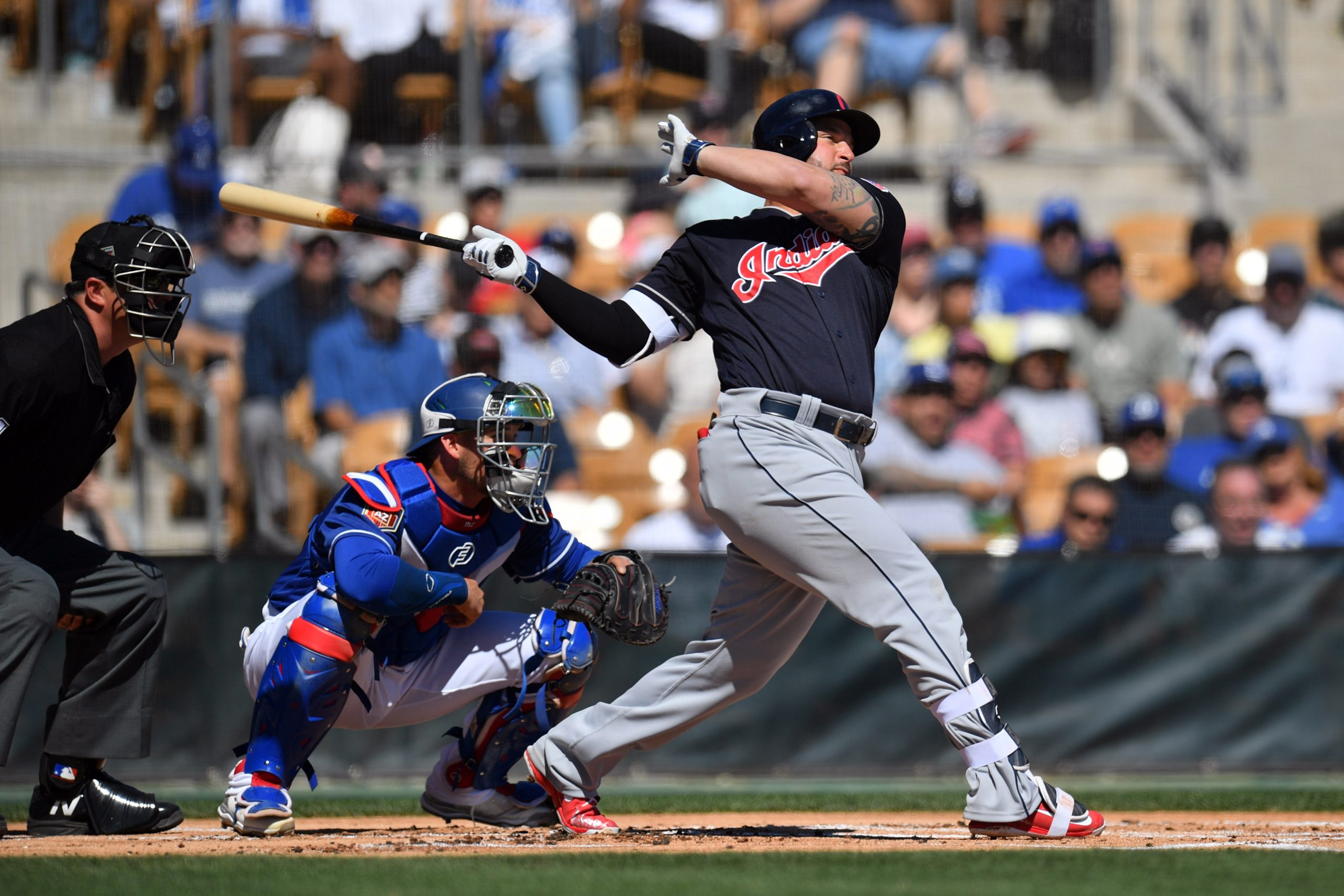 MLB: Spring Training-Cleveland Indians at Los Angeles Dodgers