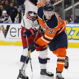 NHL: Columbus Blue Jackets at Edmonton Oilers