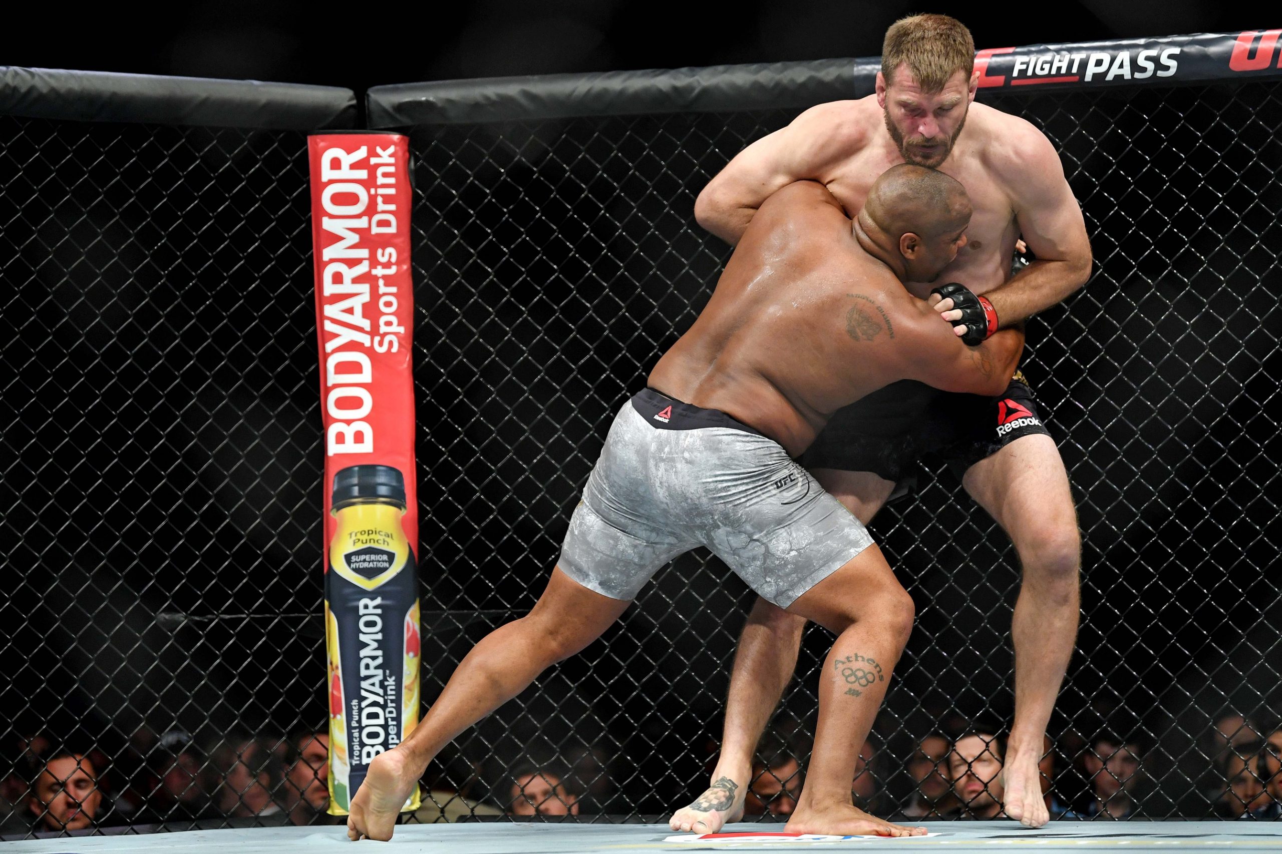 daniel cormier clinches with stipe miocic
