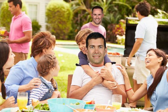 family-at-cookout-party