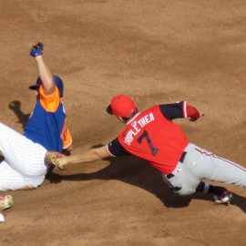 Jay Bruce slide Trea Turner