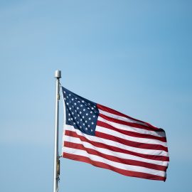 March 31, 2018; San Jose, CA, USA; Detail view of the American flag before the match between the San Jose Earthquakes and the New York City FC at Avaya Stadium. NYC FC defeated the Earthquakes 2-1. Mandatory Credit: Kyle Terada-USA TODAY Sports