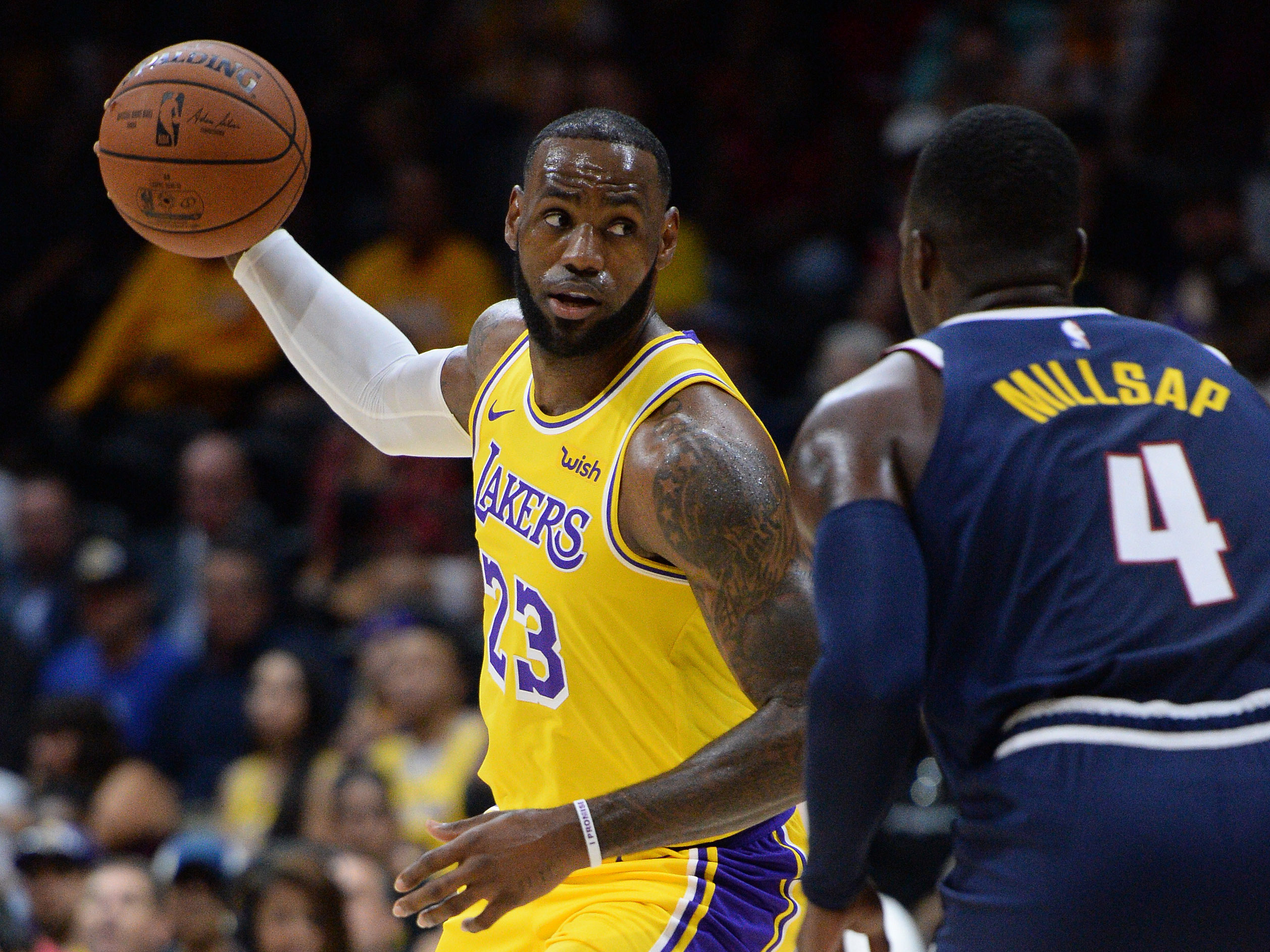 NBA: Preseason-Denver Nuggets at Los Angeles Lakers